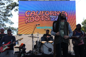A band playing in California Roots May 2022